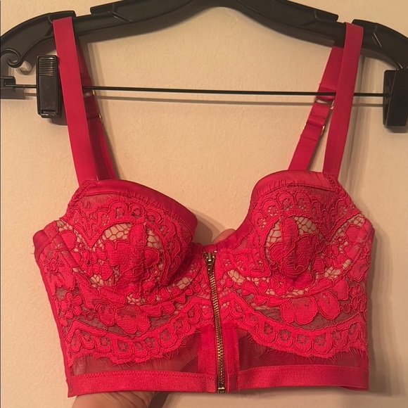 Victoria's Secret Other - Victoria's Secret Red Lace Bustier Bra